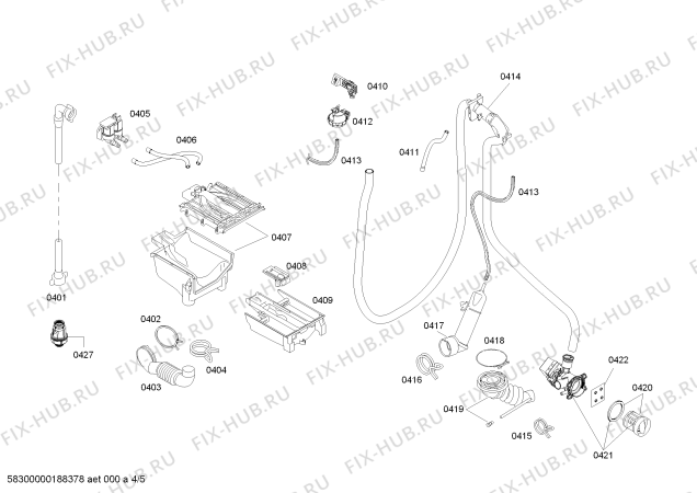 Схема №2 WAP242681W Maxx 8 с изображением Набор роликов для стиральной машины Siemens 00772345